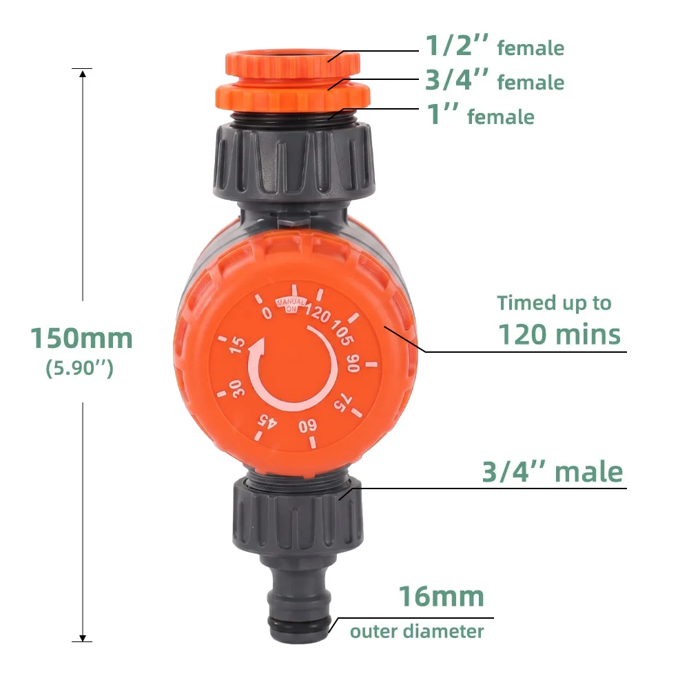 Automatischer Gartenbewässerungs-Controller Intelligenter Mechanischer Täglicher Wassertimer für Außenschlauch Tropf- und Sprinkleranlagen – Detail 3