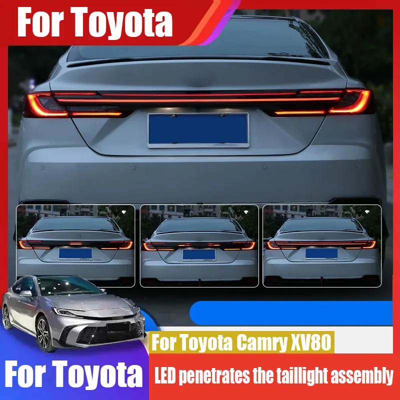 LED through type taillight assembly with dynamic flow For Toyota Camry XV80 2024