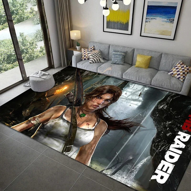 Games Tomb Raider Carpet Kitchen MatEntrance Doormat Bedroom Floor Decoration Living Room Carpet Bathroom Anti-slip rugs