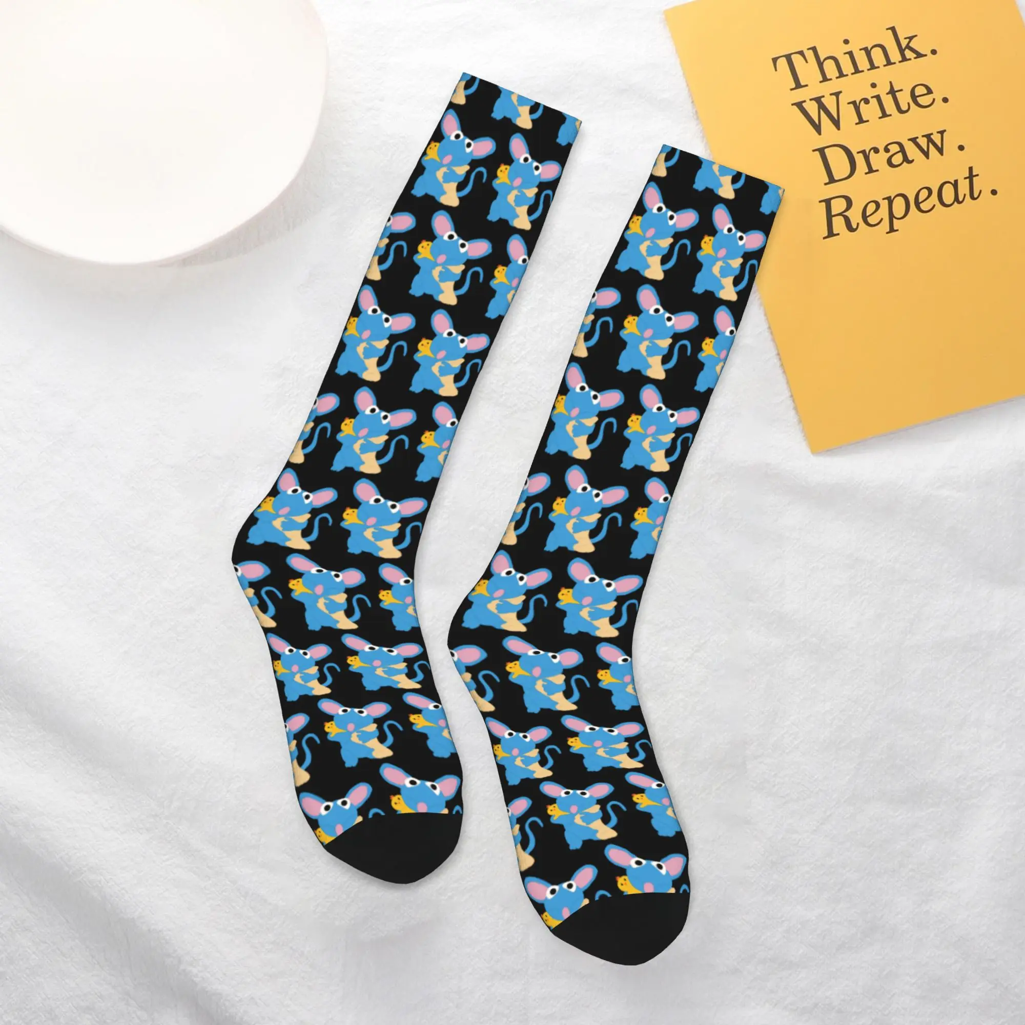All Seasons Crew Stockings Tutter - Bear in the big blue house Socks Harajuku Funny Hip Hop Long Socks Accessories for Men Women