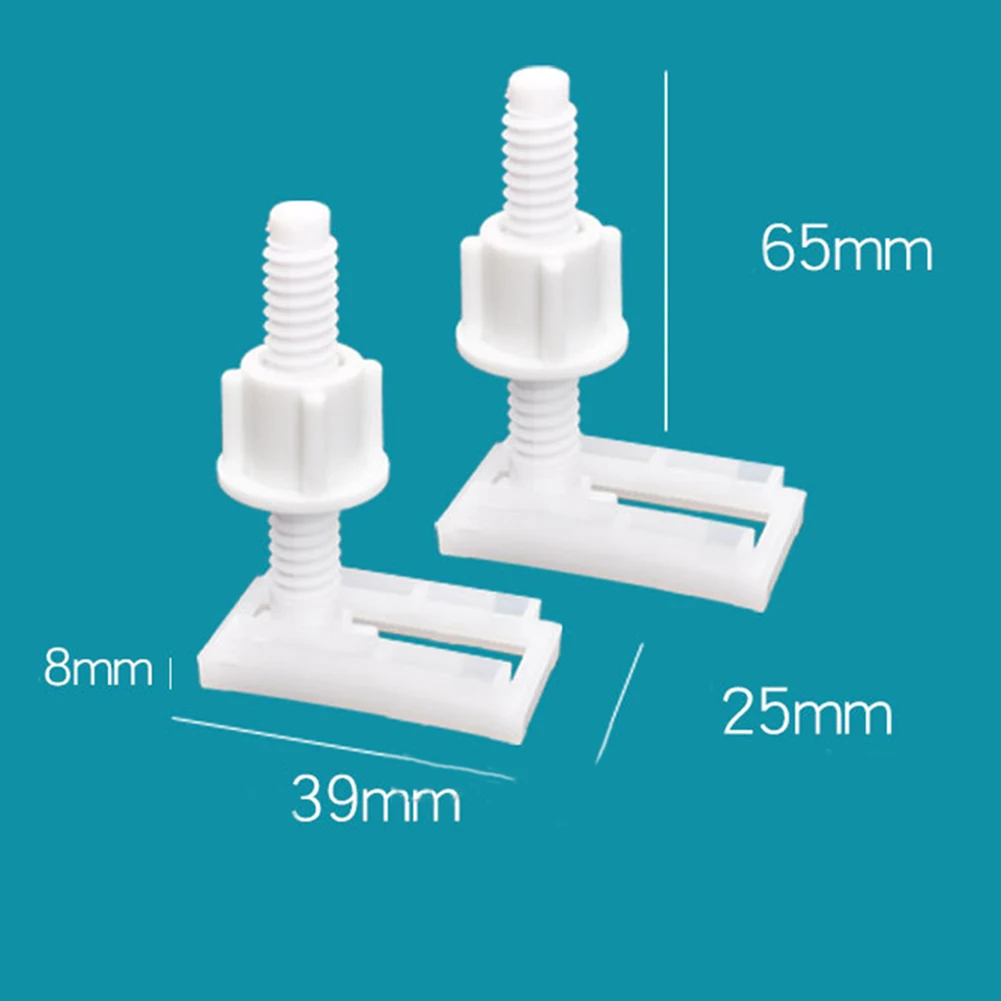 2Pcs Plastic Toilet Seat Hinge Repair Bolts Replacement Screws Fixing Fitting Kit Repair Tool Bathroom Toilet Accessories