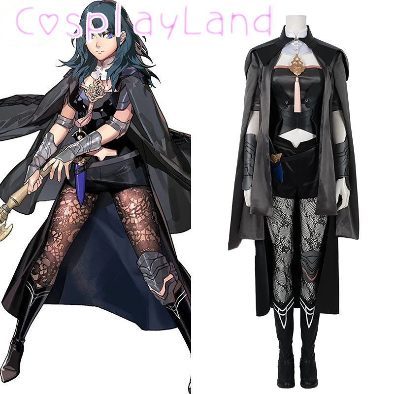 

Game Emblem Three Houses Cosplay Byleth Beleth Beres Cosplay Costume Woman Sexy Suit Halloween Carnival Costume with Boots