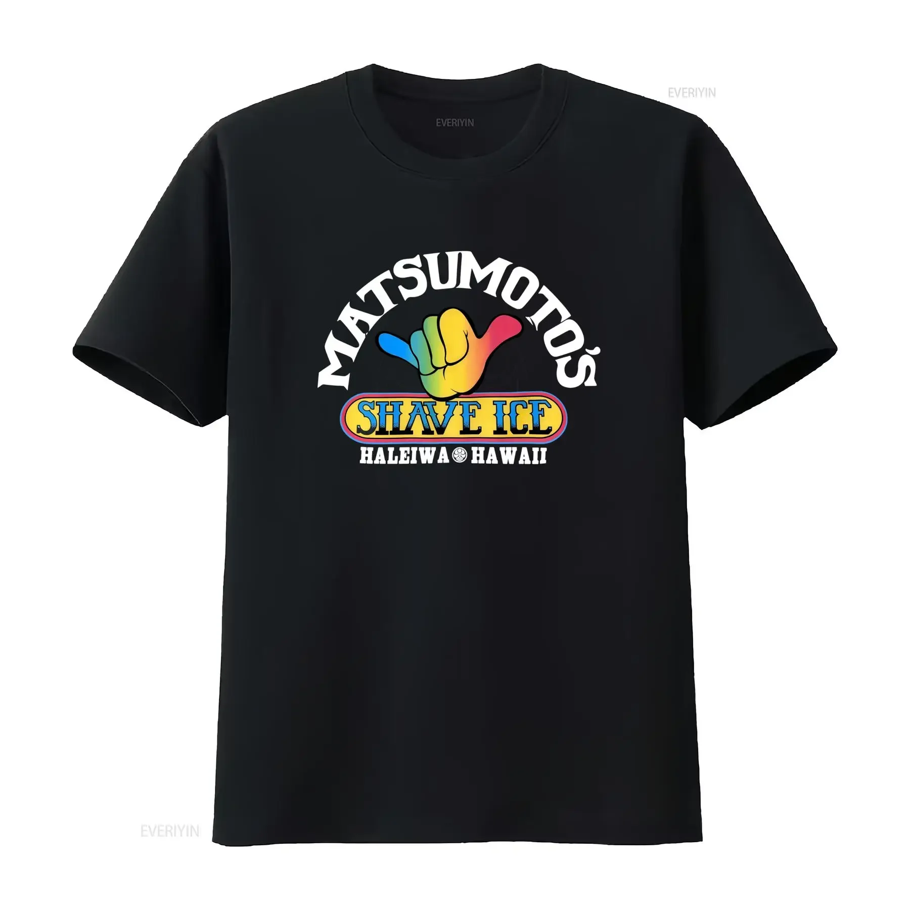 Hawaiian Island Creation T Shirt Mens M Blue Matsumoto's Shave Ice Haleiwa Hawaii Colorful Hand Sign Design vintage Washed