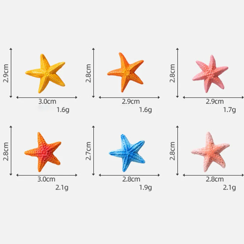 50pcs Starfish Figurines Aquarium Decoration Starfish Ornament Fish Tank Home Wedding Table Home