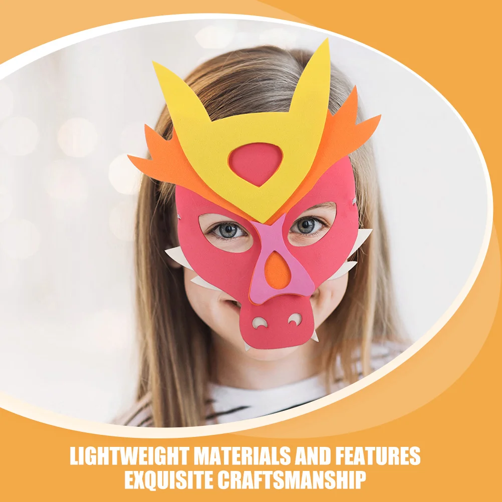 

10Pcs Dragon Year Masks Comfortable Cosplay Masks for Kids Carnival Masquerade Animal Mask Props Dragon Mask Party Accessory