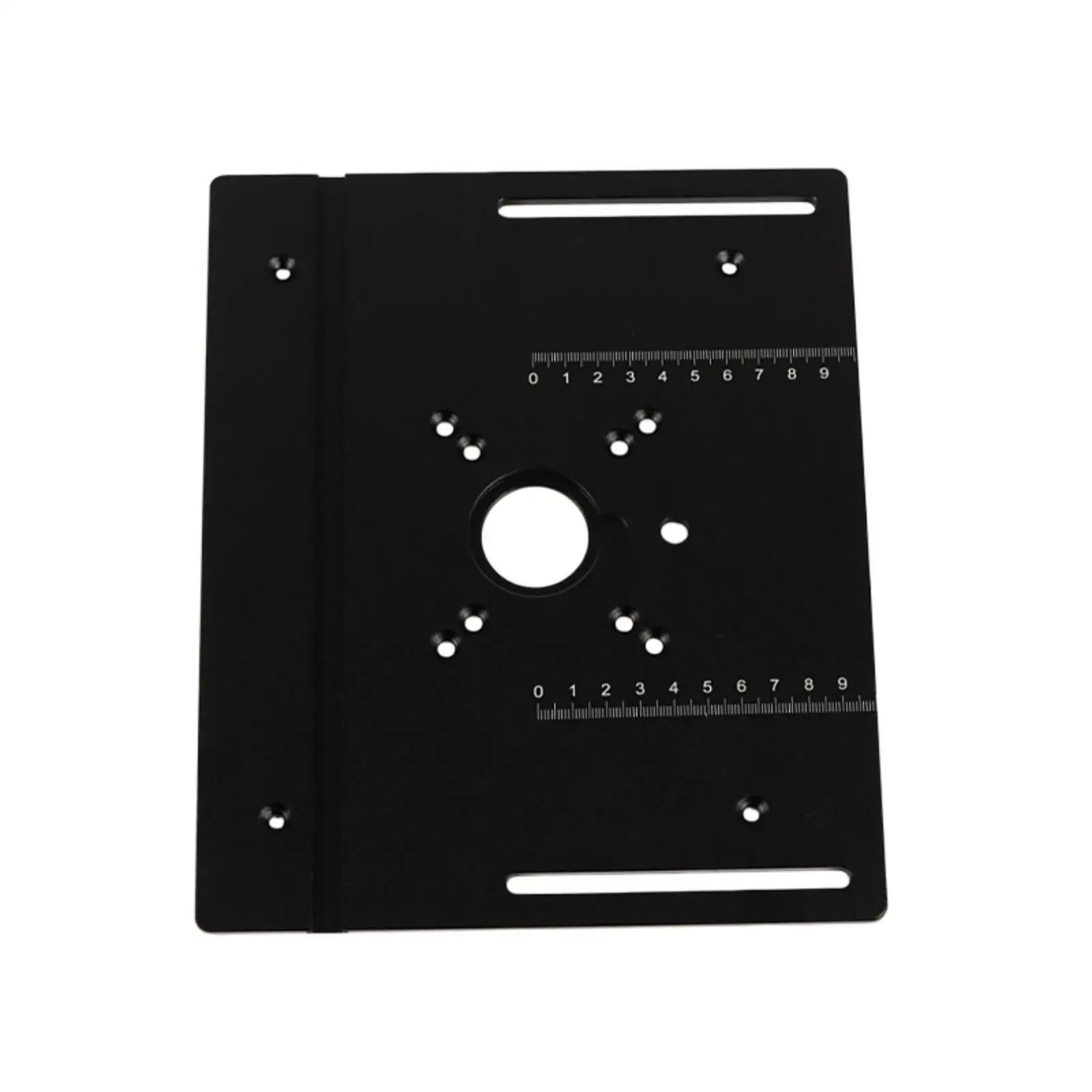 Aluminum Alloy Router Table Insert Plate for Woodworking Upside Down Router Base with Adjustment Slots
