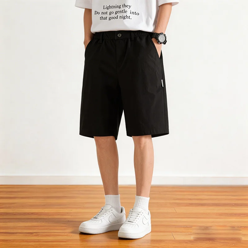 

Youth Men's Relaxed Fit Straight Leg Dress Shorts in Knee-Length Style and Material for Business Casual Occasions in Summer