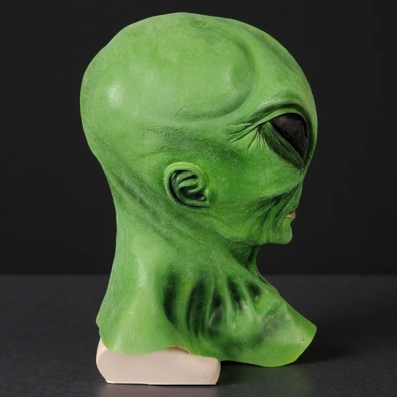 Grüne Alien-Maske Gruselige Halloween Realistische Alien-Gesichtsmasken Neuartige Monster-Maske Halloween-Kostüm Cosplay-Requisiten – Detail 6