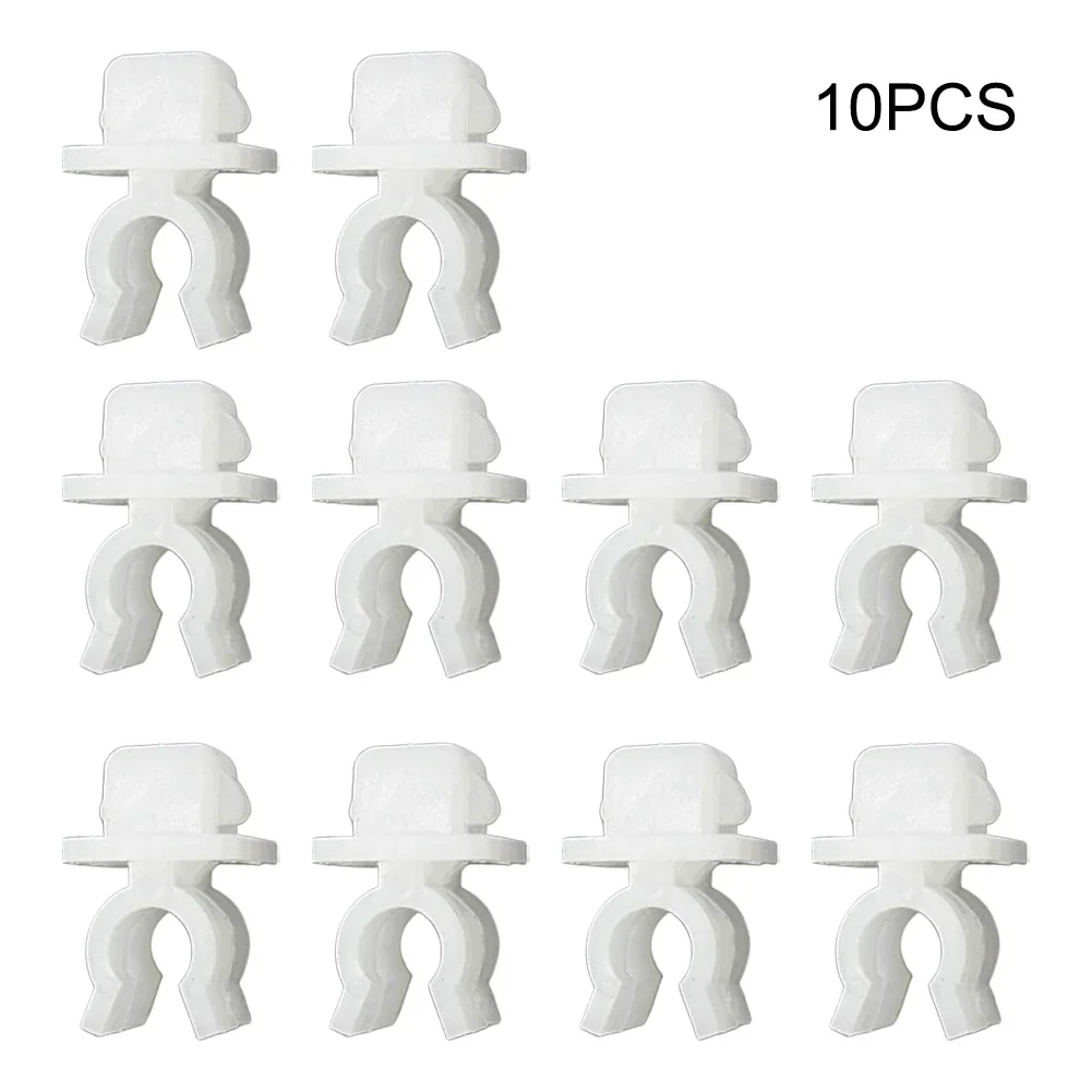 Fastener Holds Clips 53455-33010 9mm Rod Accessories Approx. 2x1.4cm For Toyota Nylon Hood Replacement White 10 Pcs - Image 2