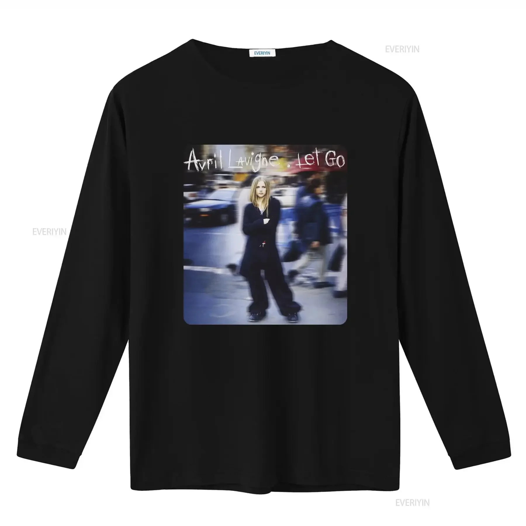 Avril Lavigne Let Go Black T Shirt Fullsize S 5XL Rock Style Music Fan vintage Washed Unisex Top For Everyday Wear Stretched