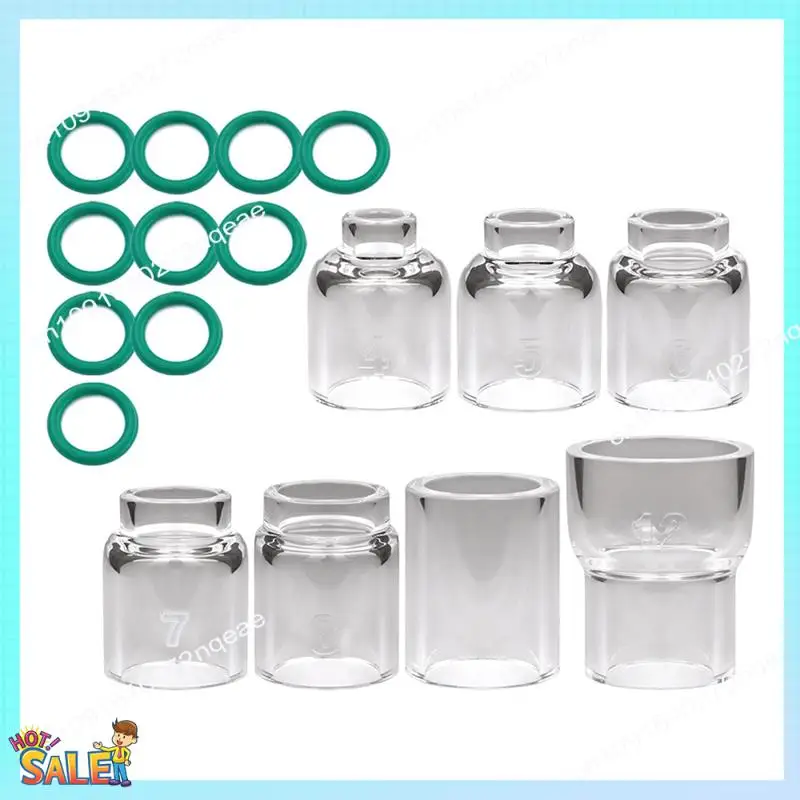 

N08R TIG Welding Torch TIG Welding Torch Accessories Stubby Gas Lens Pyrex-Glass Cup 2.4Mm