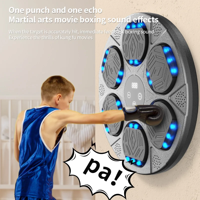 New boxing target Bluetooth music boxing wall target home intelligent sports training music boxing machine