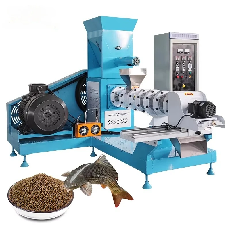 Dry Type 200-5000 Kg/h Aquatic Fish Feed Pellet Mill Making Machine Floating Fish Shrimp Crab Food Extruder Machine