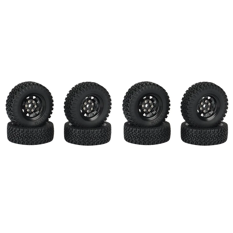 

B78B-8PCS 1.55 Metal Beadlock Wheel Rim Tires Set For 1/10 RC Crawler Car Axial Jr 90069 D90 TF2 Tamiya CC01 LC70 MST,2