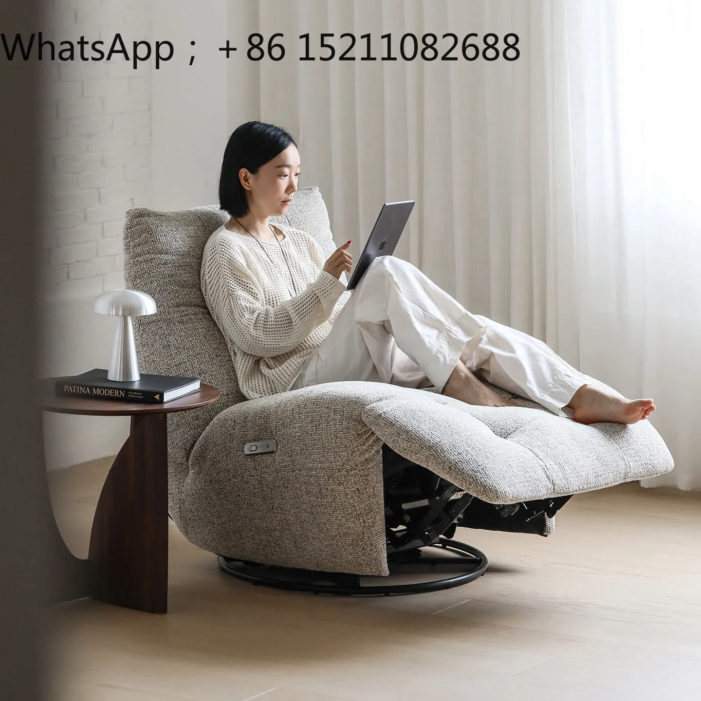 LLY fabric electric recliner/sitting and reclining single sofa reading and leisure single chair