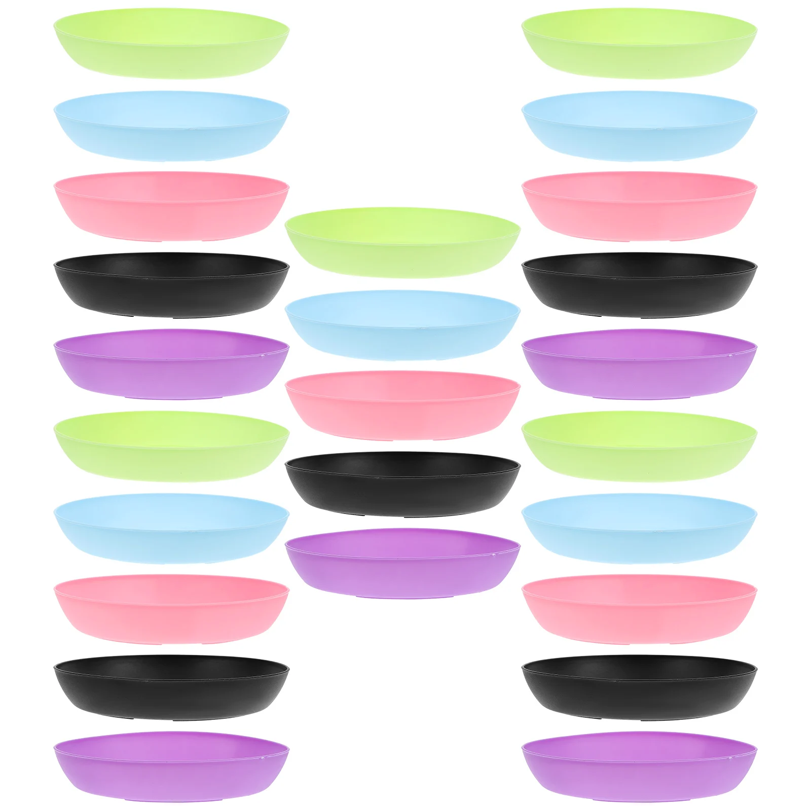 

25 Pcs Plastic Flowerpot Trays Round Drip Plates Plant Water Collecting Lightweight Portable Practical Use