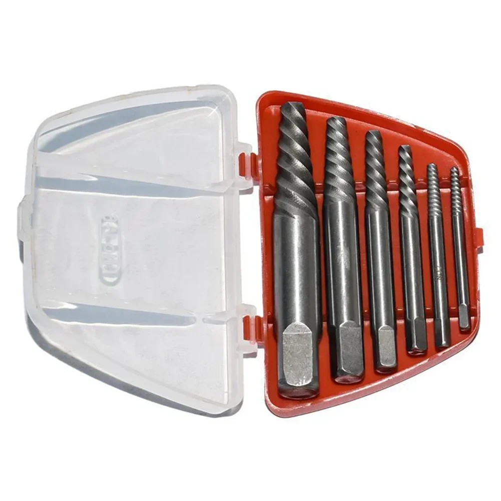 5/6/8Pcs Screw Extractor Metal Drill Bit Set Damaged Screws Remover Extractor Woodworking Tools Broken Bolt Water Pipe Extractor