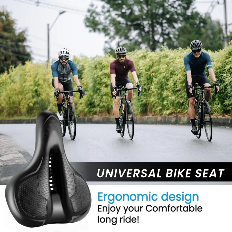 Unissex sela de bicicleta à prova de choque confortável almofada grande bunda tela oca assento ventilado para ciclismo mtb bicicleta estrada