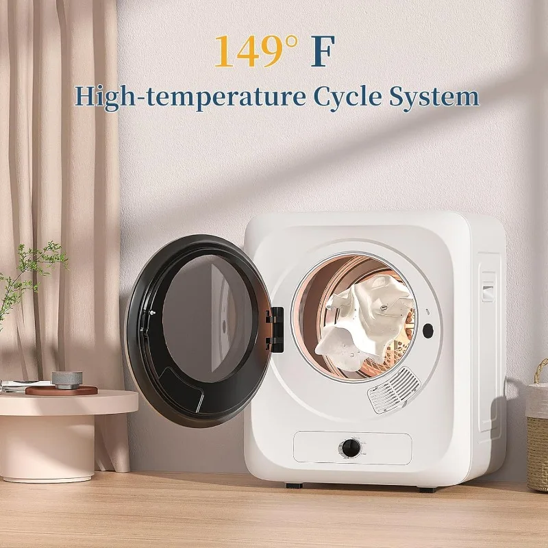 Portable Clothes Dryer, 110V Electric Compact Laundry Dryer with Stainless Steel Tub for Apartments, Dorms, RVs