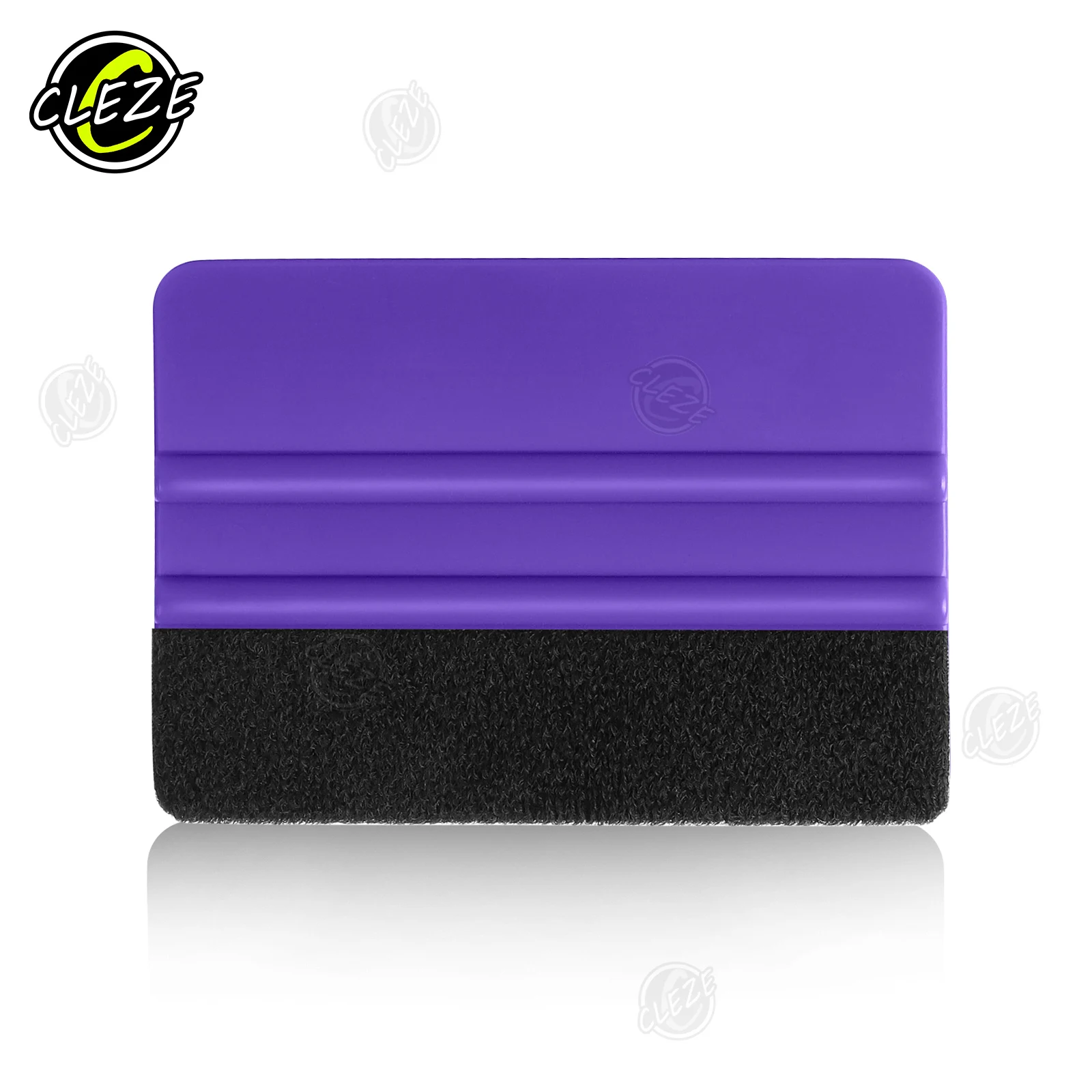 CLEZE 4 Inch Felt Edge Squeegee Vinyl Wrap Tool Plastic Scraper Vehicle Wrapping Tools for Car Window Film PPF Installation