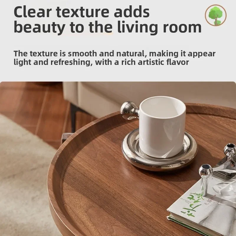 Movable trolley side table Living room coffee table Movable coffee table