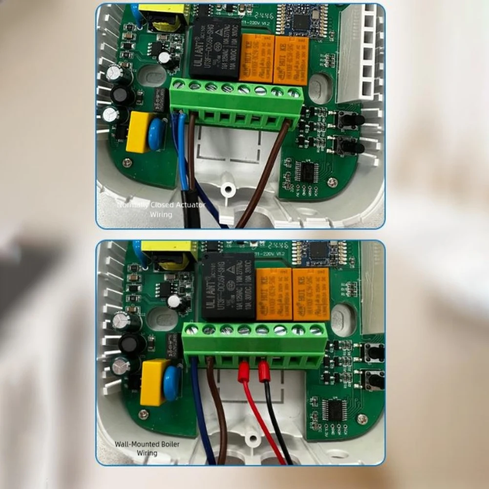 

For Tuya Wireless Boiler Thermostat Heating Cooling Mode with Adjustable Temperature Voice Control and App Remote