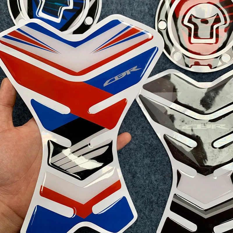CB190R 750 400 1000R CBR250 CBR600R VFR Seven Holes Soft Rubber Decorative Fish Bone Sticker Waterproof Decal Fuel Tank Cap