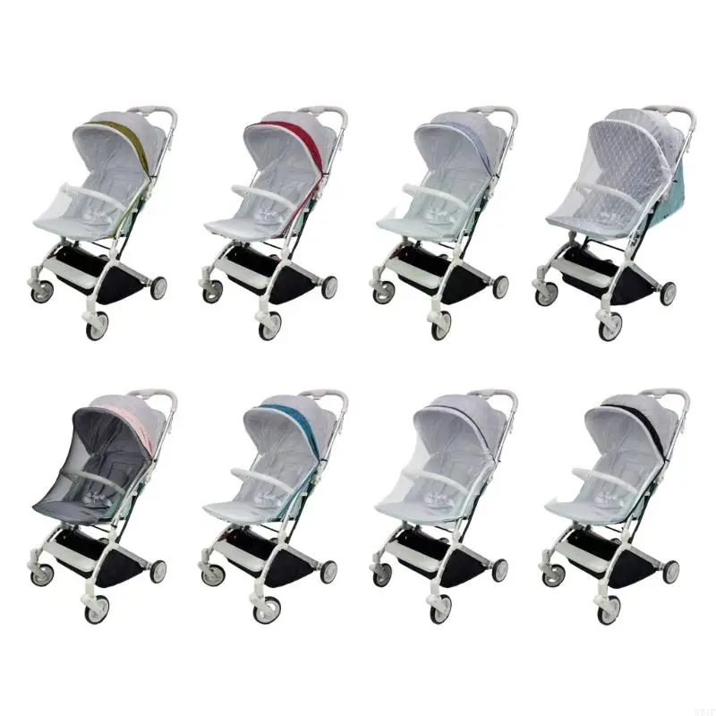 

581F Pushchair Canopy Insect Netting Cover Strollers Insect Net for Baby Carriers Breathable Full Coverage Net