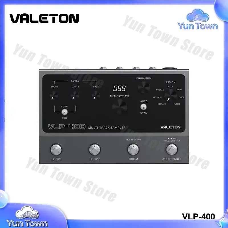Multi-Track Sampler for Valeton VLP-400 with 4 Footswitches Two Full-Featured Loopers Drum Machine Music Production Tool for
