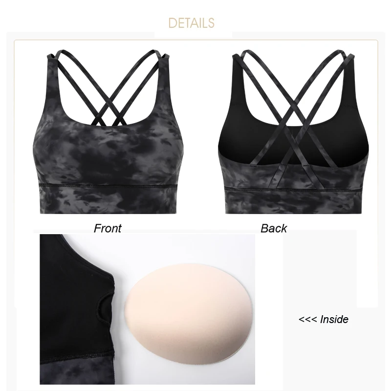 Vrouwen Yoga Pakken Verzamelen Cross Bh Met Hoge Taille Leggings Wolk Zachte Tie Dye Soild Kleur 2 Stuks Gym Oefening Sets
