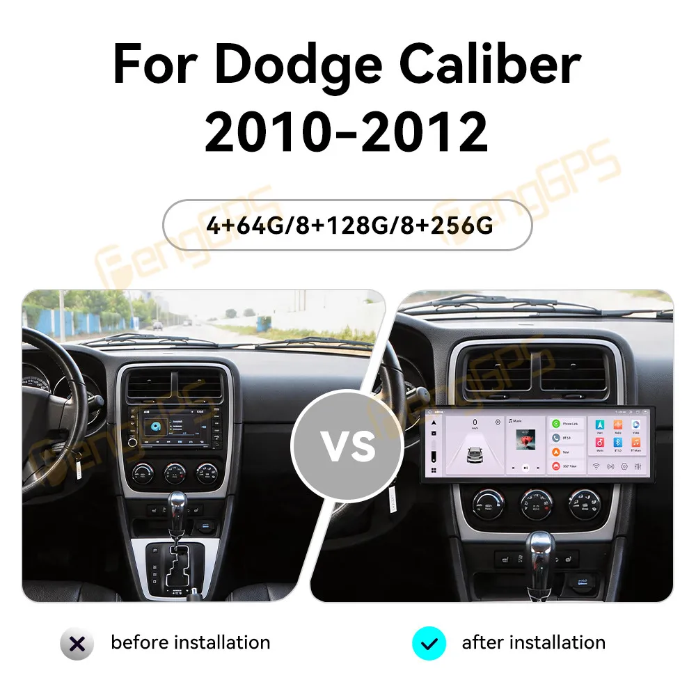 14.9 Inch Screen Car Radio For Dodge Caliber 2010-2012 Android Auto GPS Navigation Multimedia Video Stereo Receiver Head Unit