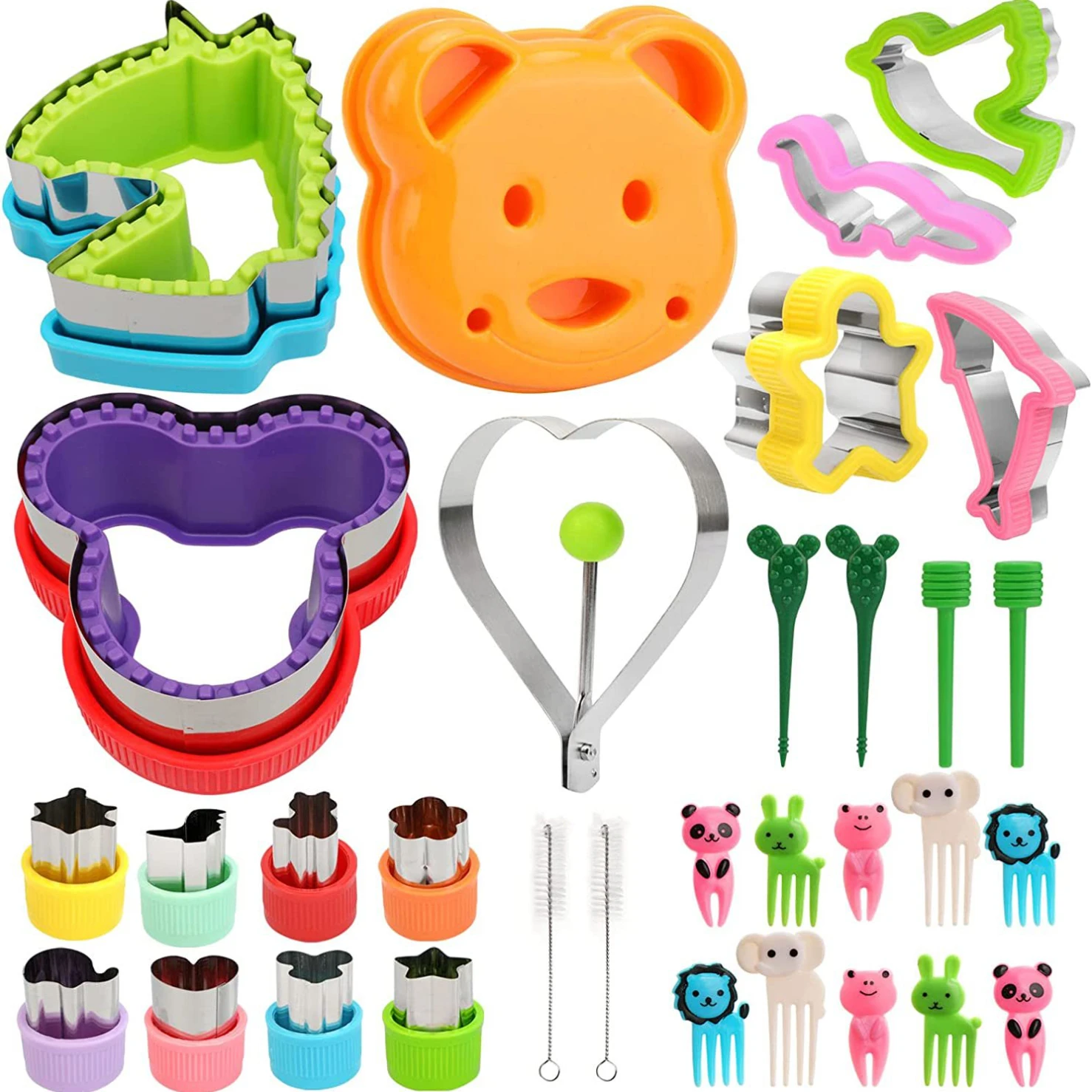 

32 Pcs Sandwich Cutters Set for Children DIY Cookie Bread Mold Maker Food Fruit and Vegetable Shapes Cutting Mould Baking Tools