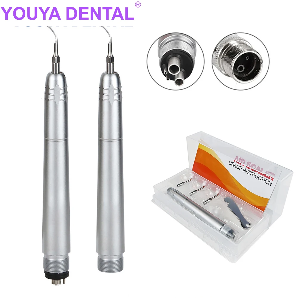 

Dental Air Scaler Handpiece Activation Irrigation Perio Scaling With 3 Tips Tooth Cleaner 2/4 Holes Dental Ultrasonic Air Scaler