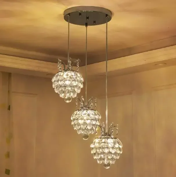 Hanging Lamp for Dining Room Crystal Pendant Light Suspension Cord Modern Pendant Light Fixtures
