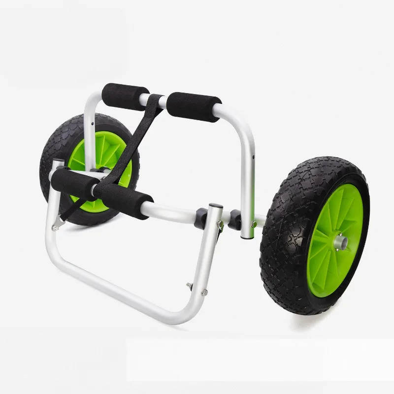 

Green Paddle Board Small Trailer Kayak Canoe Folding Cart Ocean Boat