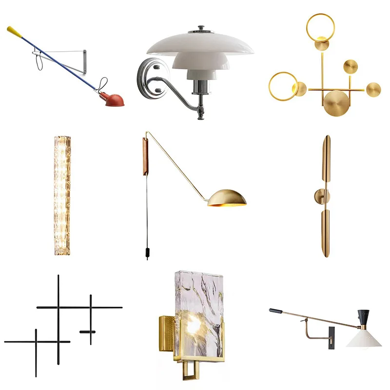 

Nordic creative bedroom bedside lamp post-modern minimalist designer living room corridor study TV background wall