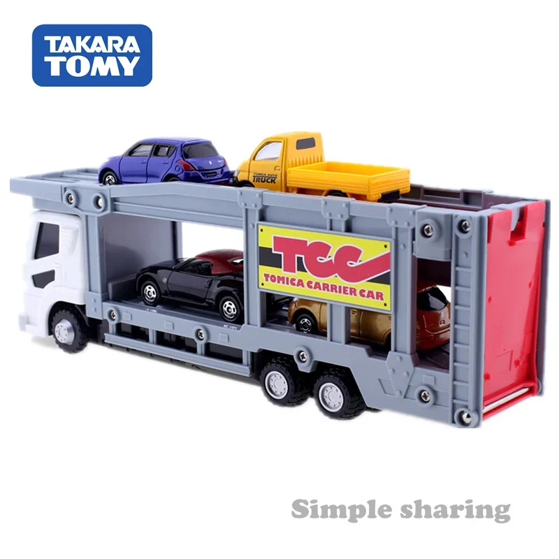 Takara Tomy Tomica Wereld Tomica Carrier Auto Set Met 4 Nissan, Suzuki, Toyota, speelgoed Motor Voertuig Diecast Metaal Model