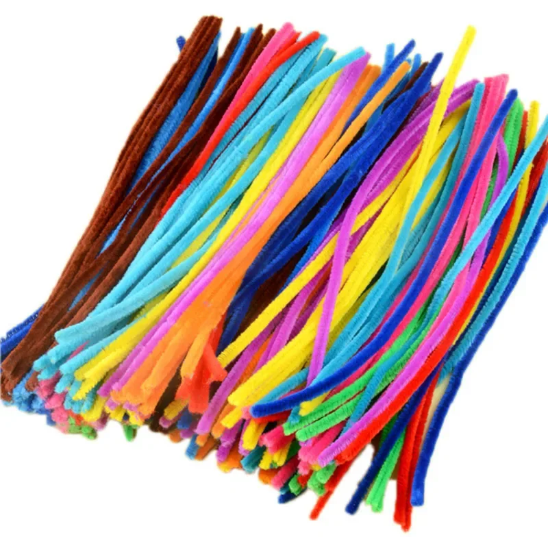 100pcs 30cm Chenille Stems Stick Cleaners Kids Educational Toys Handmade Colorful Chenille Stems Pipe for DIY Craft Supplies image 4