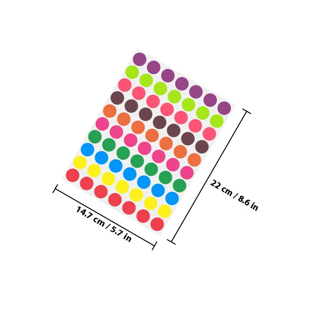 1400 قطعة ملصقات للتسمية الختم المستديرة ملصقات لاصقة نقطة ملونة لتنظيم الأسعار العلامات هدية ختم ملف الترميز ديكور