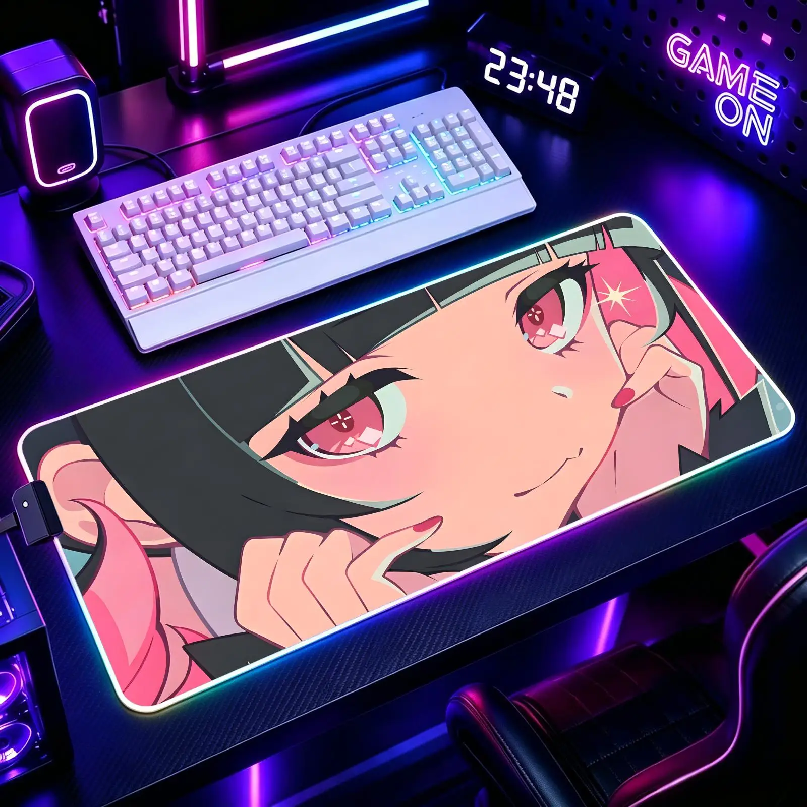

Mouse Pad RGB Color Changing Gaming Mouse Pad, Stitched Edges, XXL Large Keyboard Desk Mat Zenless Zone Zero Nangong Yu