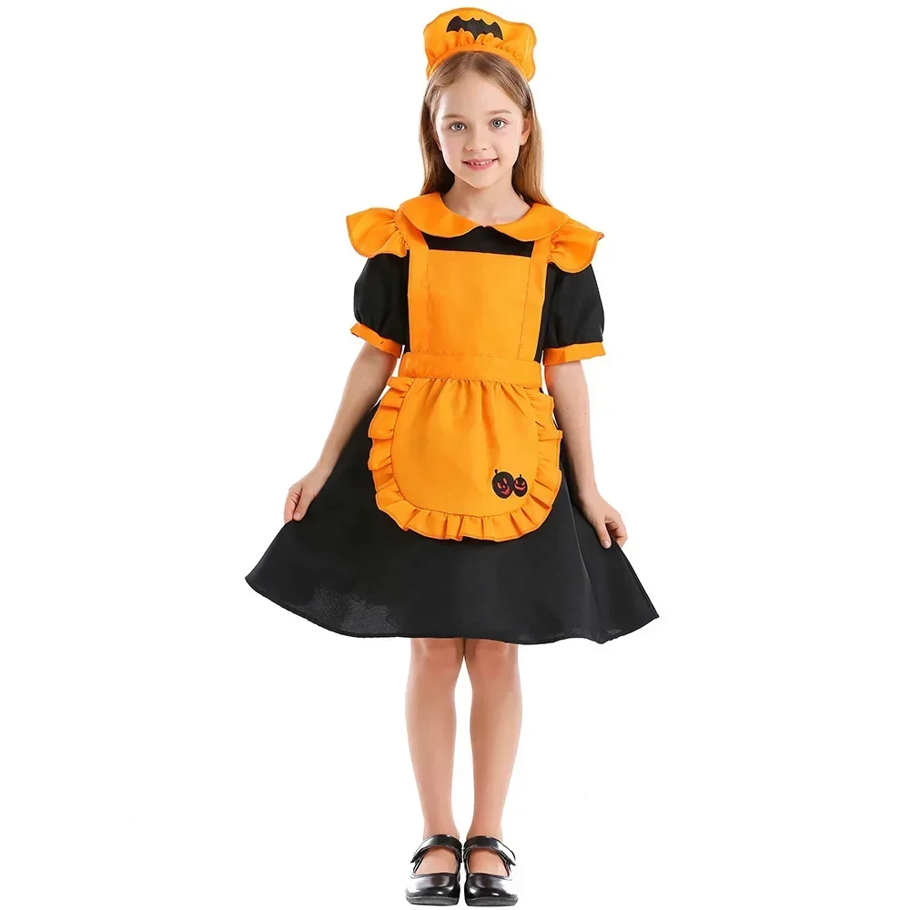 

Role-playing Suit Halloween Pumpkin Maid Bat Costume For Children's Stage Show