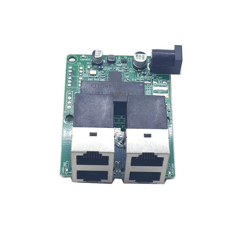 Fast switch mini 4 port ethernet switch 10 / 100mbps rj45 network switch hub pcb module board for system integration module