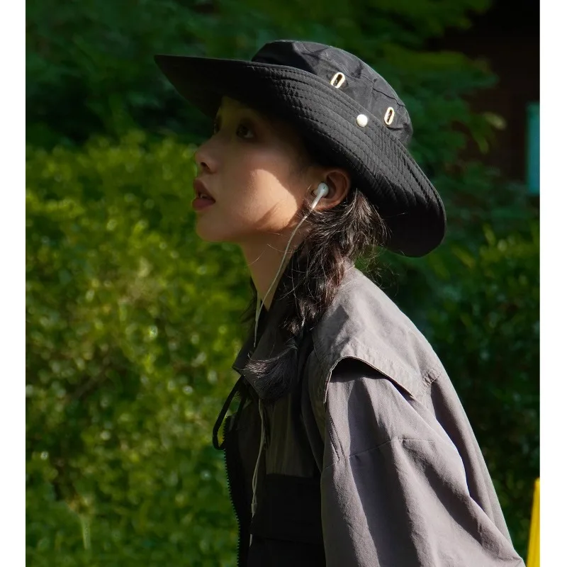 

Summer Hats For Men Bucket Hat Fisherman Cap Fishing Hats Outdoor Sunshade Big Brim Sunscreen Riding Hiking Suncreen Sunhat