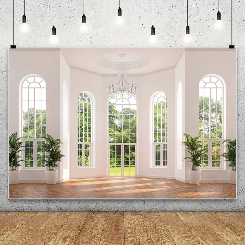 الفرنسية نافذة صور خلفية غرفة المعيشة الحديثة الديكور الداخلي المشارك الربيع الغابات المناظر الطبيعية الخلابة التصوير خلفية عرض راية