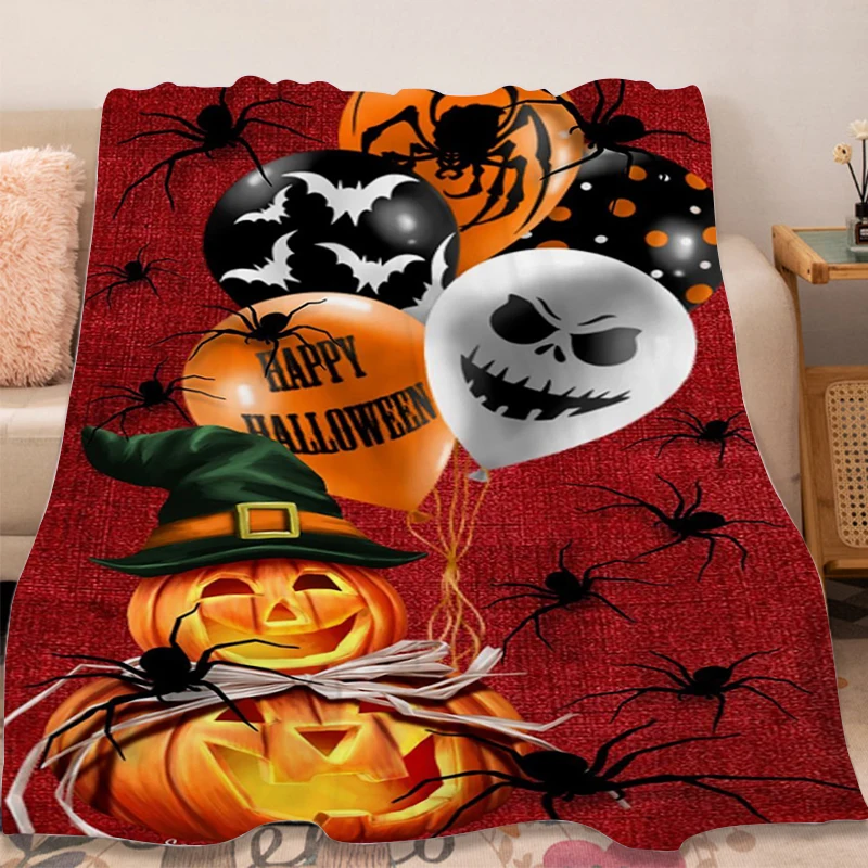 

Happy Halloween Fluffy Soft Blankets for Winter Warm Knee Bed Fleece Flannel Blanket Microfiber Bedding Decorative Sofa Blanket