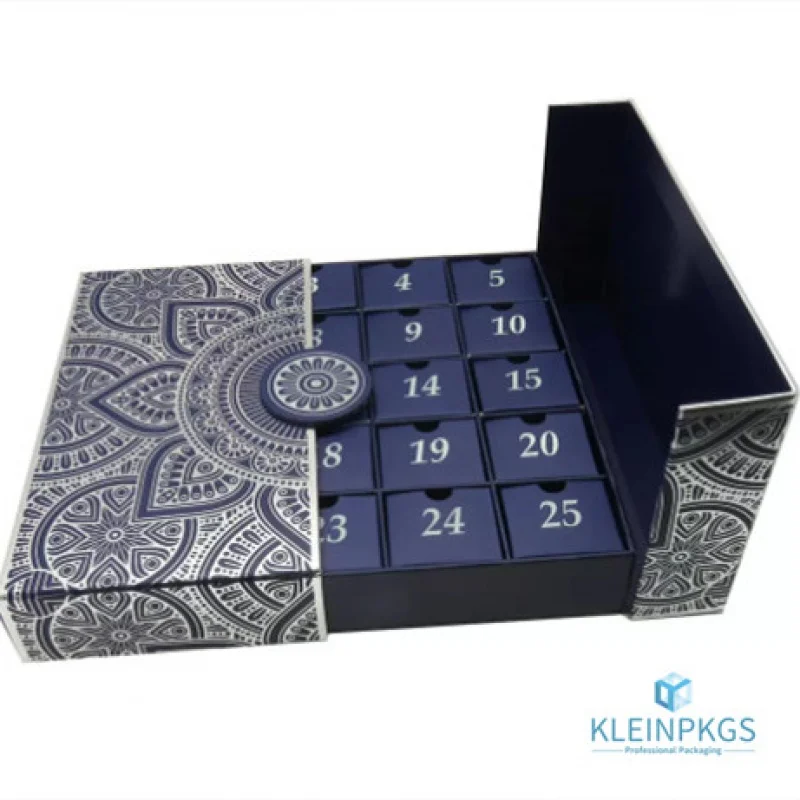 Kunden spezifische product tempty magnet 12 tage benutzer definierte ramadan advent kalender überraschung geschenk schokoladen verpackungs boxen für cosm