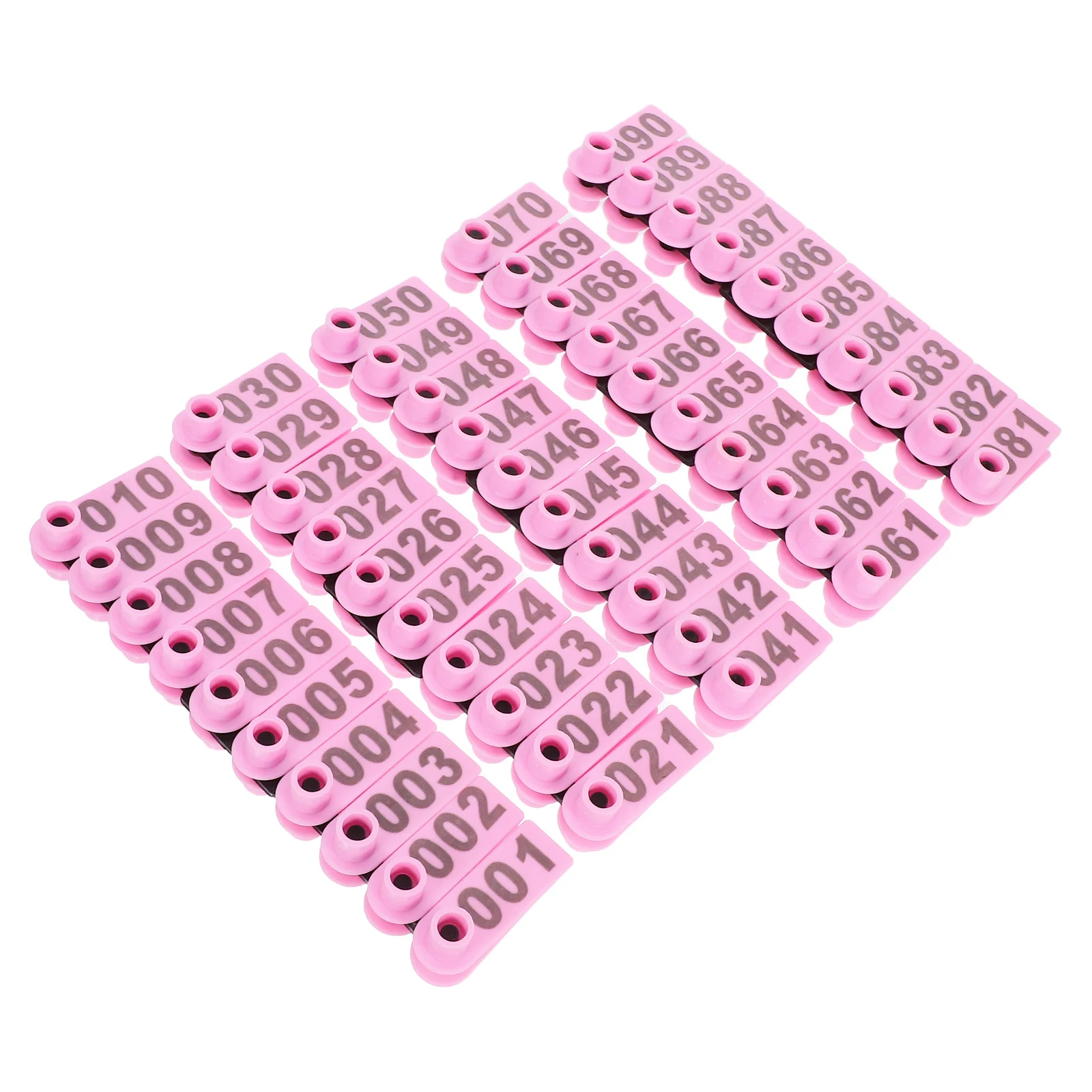 

100Pcs Livestock Ear Tags Numbered Clear Visibility Farm Animal Id Tags for Cattle Sheep Goats Pigs Easy Application Tool