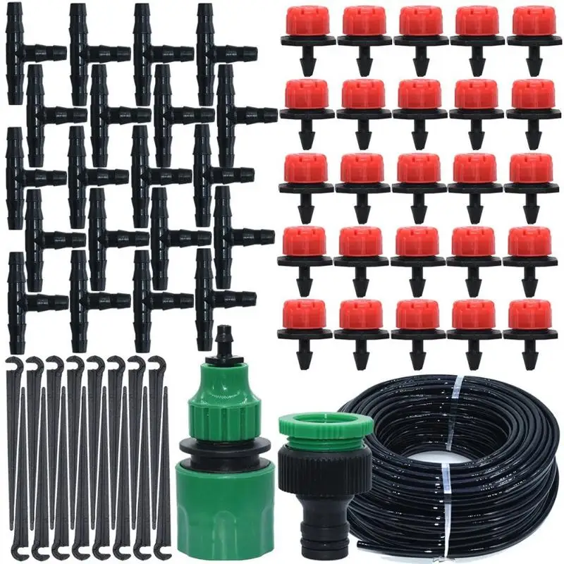 5-50M Poolside Misting Cooling Kit Brass Nozzles Water Tube Set for Outdoor Porch Backyard Summer Heat Relief