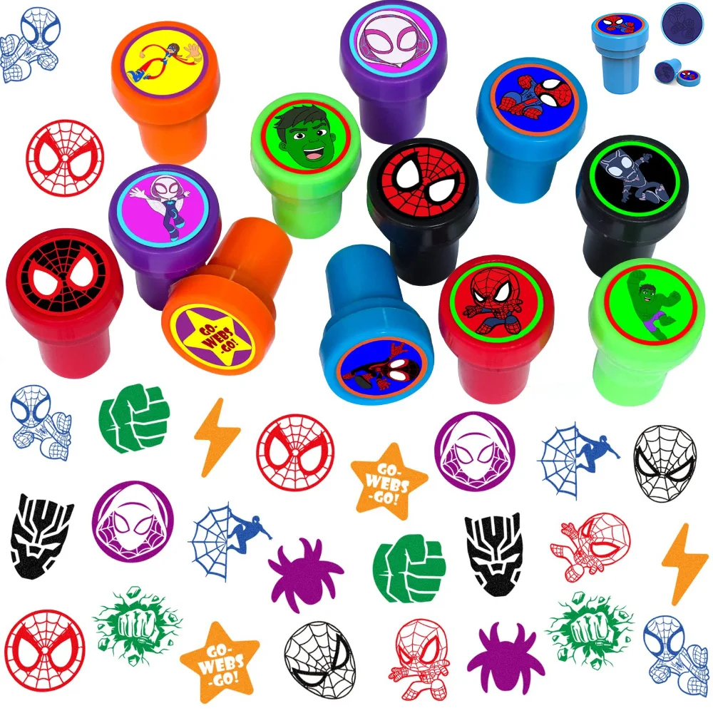 Spidey and His Amazing Friends Stamps Spiderman Seals Spider-Man Themed Party Decorations Classroom Rewards Gifts for Kids Stuff