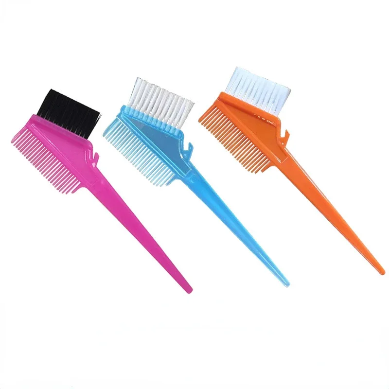 Pink Pointed Tail Comb Barber Shop Hair Dyeing Comb Hot Dyeing Double sided Brush Head Easily Blurred Tapered Tail Layered Brush